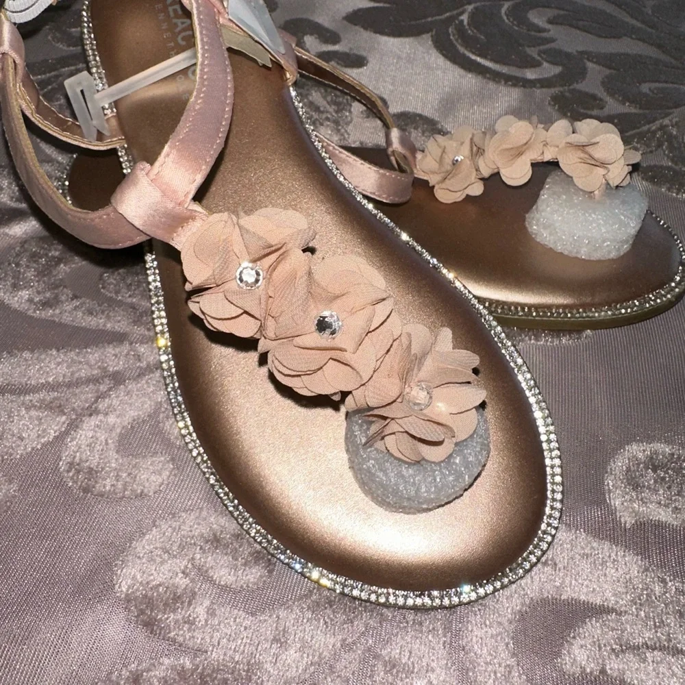 Elegant Floral Sandal (Rose color)